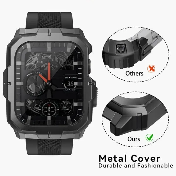 Luxurious Leather Hand Watch & Bangle Set - Elegant Timepiece & Fashion Accessory - Image 3