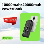 Portable High Capacity 20000mAh Power Bank with LED Display, Fast Charging USB-C & Micro USB Ports for Outdoor Use - Image 2