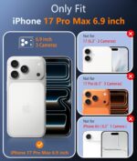 Magnetic Transparent iPhone 17 Pro Max Case - Clear Shockproof Magsafe Compatible Cover - Image 3