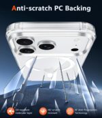 Magnetic Transparent iPhone 17 Pro Max Case - Clear Shockproof Magsafe Compatible Cover - Image 5