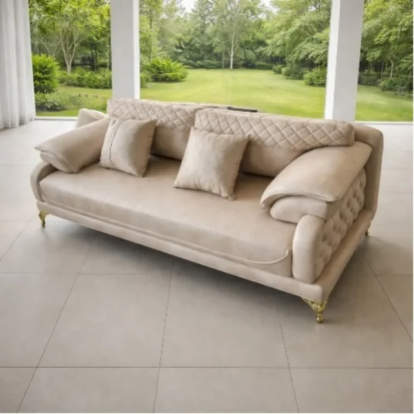 Romeo 4pcs 6 Seater Foreign Egyptian Sofa Set - Luxury Living Room Furniture - Image 3