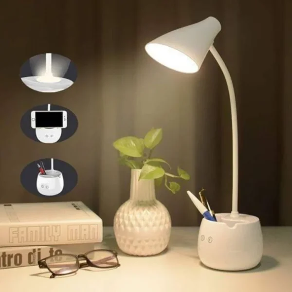 Lontor Rechargeable LED Reading Lamp - Portable & Dimmable Desk Light