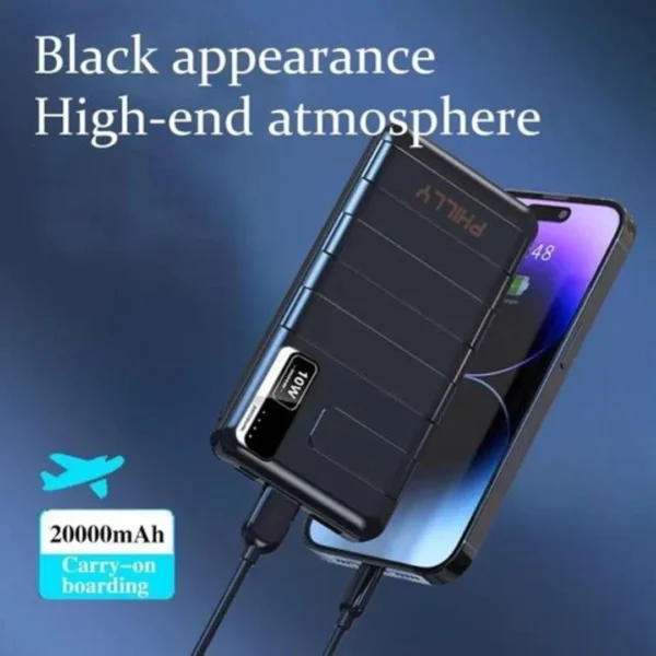 Power Charging Bank 20000mAh - Black PL-203 | Portable Fast Charger - Image 3