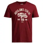 Jack & Jones Men's Original 1990 Tee - Premium Wine Cotton T-Shirt