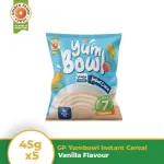 Golden Penny Yum Bowl Instant Cereal Vanilla Flavour 45g x 5 - Quick & Delicious Breakfast