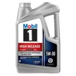 Mobil 5W-30 High Mileage Full Synthetic Motor Oil - 10,000+ Miles Protection (5L)
