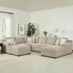 Luxurious 4 Piece Sectional Sofa - Modern Upholstered Living Room Furniture