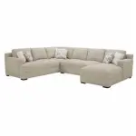Luxurious 4 Piece Sectional Sofa - Modern Upholstered Living Room Furniture - Image 2