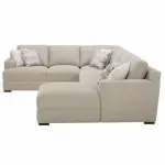 Luxurious 4 Piece Sectional Sofa - Modern Upholstered Living Room Furniture - Image 3