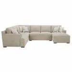 Luxurious 4 Piece Sectional Sofa - Modern Upholstered Living Room Furniture - Image 4