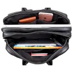 15" Convertible Multi-pocket Leather Backpack - Messenger Laptop Bag - Image 5