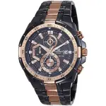 Casio Edifice Men's Watch 5345 - Black & Rose Gold Chronograph | Stainless Steel