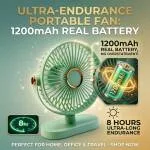 1200mAh Battery Rechargeable Fan